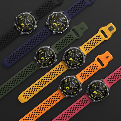 Pulseira de silicone de 20 mm e 22 mm para Samsung Galaxy Watch 6-4-5 pro-6 classic/Active 2 40/44 mm pulseira huawei watch gt 3-2-2e-pro