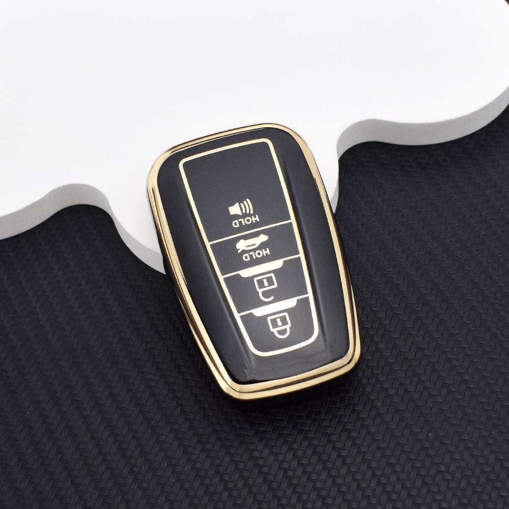 

Car Key Fob Case For Toyota Camry Corolla RAV4 Highlander CHR C-HR 2017+ Prado Prius Land Cruiser 4 Buttons TPU Cover Key Chain