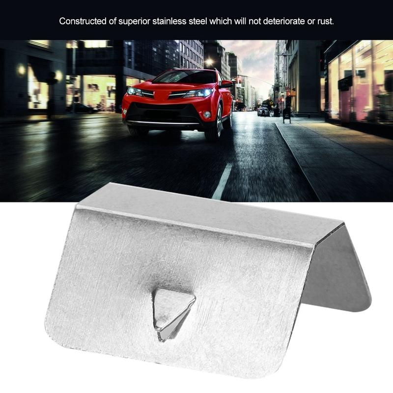 Rain Deflector Clips Wind Deflector Clips  Car Wind Rain Deflector Channel Stainless Steel Fixing Retaining Clips Set