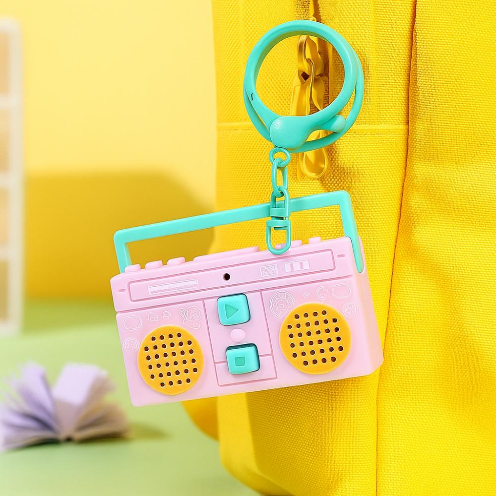 Bag Hanging Radio Shape Keychain Acrylic Tape Recorder Pendant  Bag Decoration