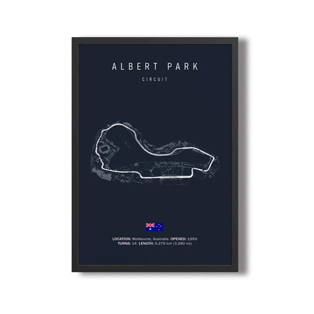 Formula 1 Imola Monaco Okruhová trať Nástěnné umění Plakáty Mapa Světových formulových závodů Dekorace pokoje Plátno Malba Obrázky Tisk Umělecká díla