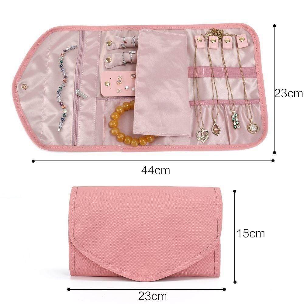 Portable Travel Storage Bag Foldable Design Jewelry Pouch Jewelry Case  Necklaces Earrings