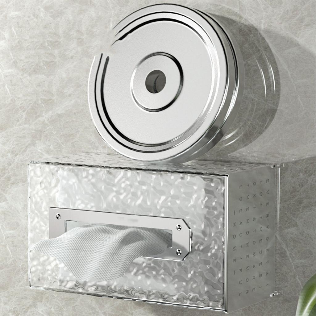 Napkin Paper Holder Box Space Saving Home Decoration Rugged Wall Mounted Tissue Box for Living Room Bedroom Transparent