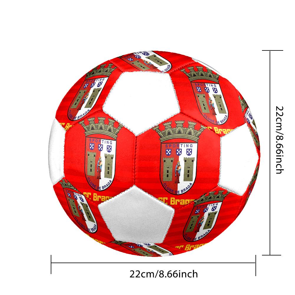 1PC SC Braga poster size 5 soccer ball PrahaIndoor Soccer Ball Colorful All Ages Machine Stitched PVC Competition Ready Durable High-Bounce