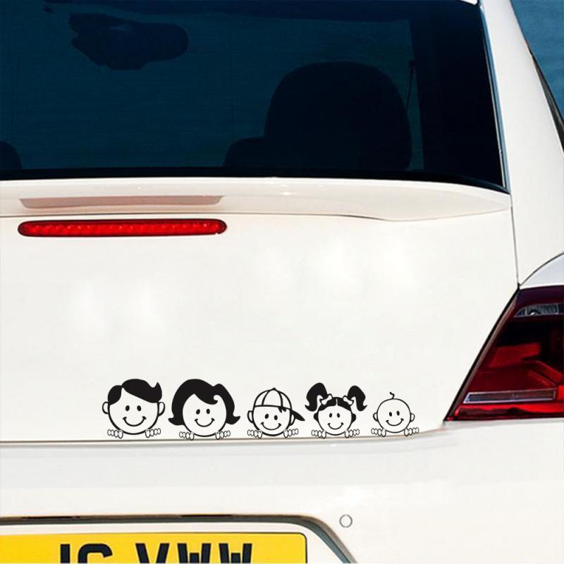 5x25 Cm Happy Family Pattern Art Design Vinyl Sticker Car Style Decal Car Accessories