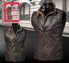 Men's Plus Size PU Leather Jacket - Early Autumn Retro Style Vest