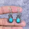 Santa Rosa Turquoise Gemstone 925 Sterling Silver Jewelry Earring 1.97" M-2705