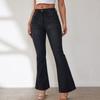 Spring and summer new slim-fitting micro-pull jeans women's high-waisted and thin hip-lifting horseshoe pants
