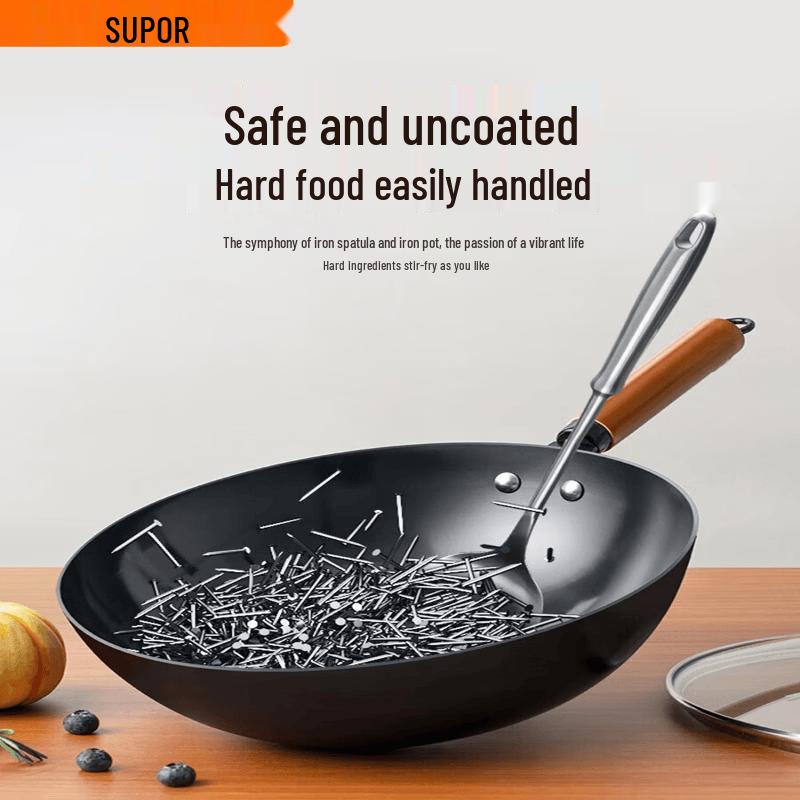 Supor True Non-Rusting Lightweight Iron Wok