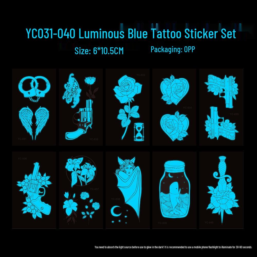 New Two-Color Luminous Tattoo Stickers for Nightclubs and Concerts