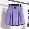 Dimanaf 2025 Plus Size Shorts Summer Women Solid Loose High Waist Casual Short Pants Basic New