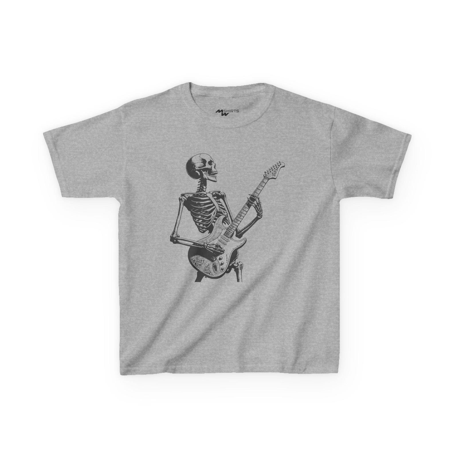 Rockin Skeleton Kids Tee: Edgy Halloween Graphic Shirt XL