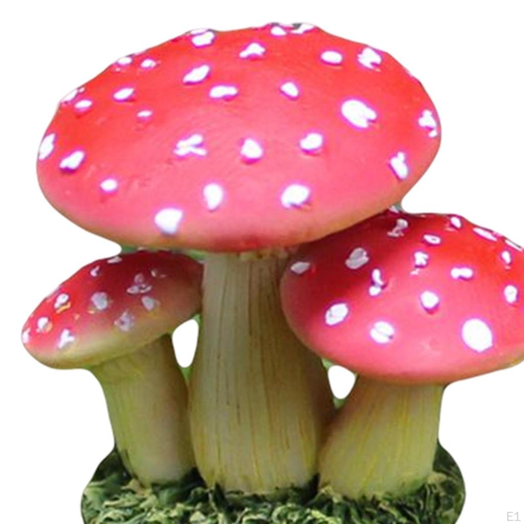 Mushroom Ornament Decoration Gift Micro Landscape Fairy Garden Flower Pot