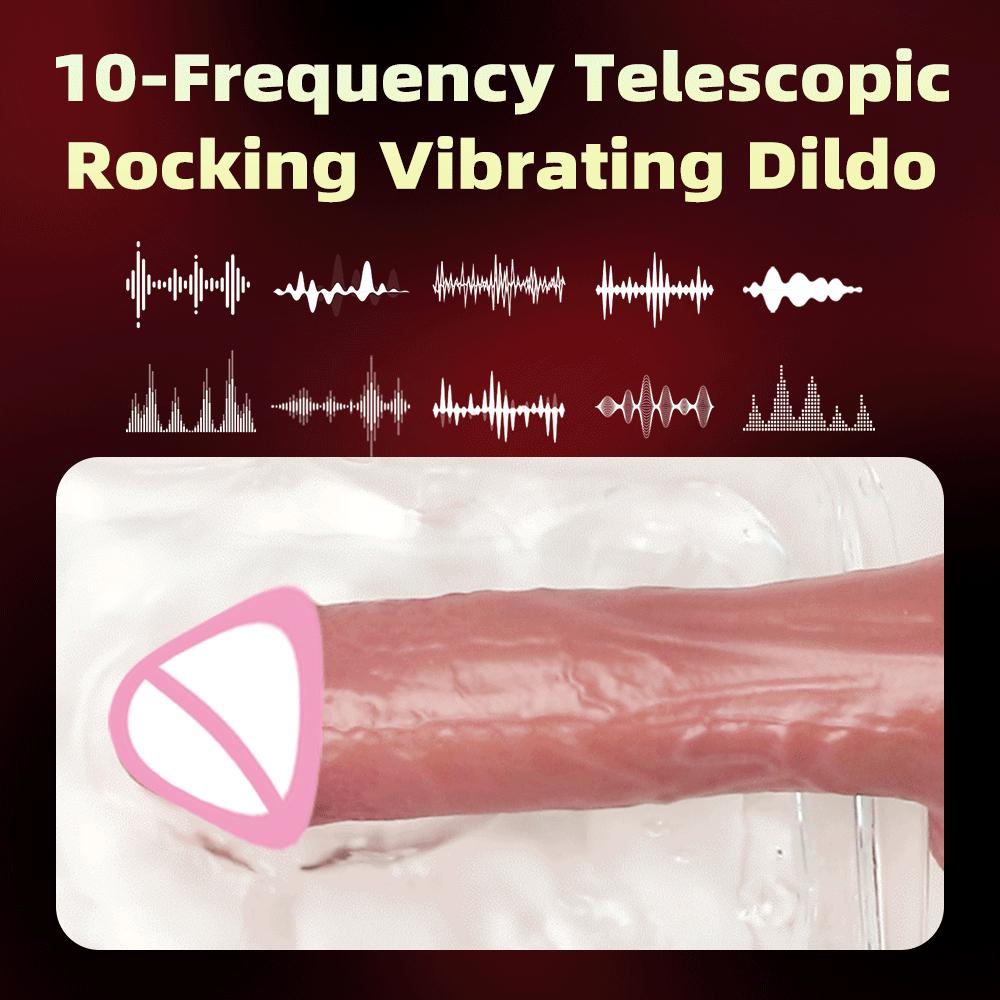 Adult Sex Toys Thrusting Vibrating Dildo Remote Control Realistic Suction Cup Dildo for G Spot Clitoral Anal Dildo Stimulation