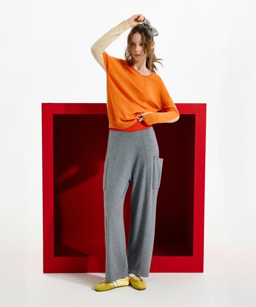 Seunoya 26Ss Wool Wholegarment Flow Knit Pants