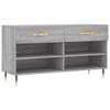 Shoe Bench Gray Sonoma 102x35x55 cm Particleboard
