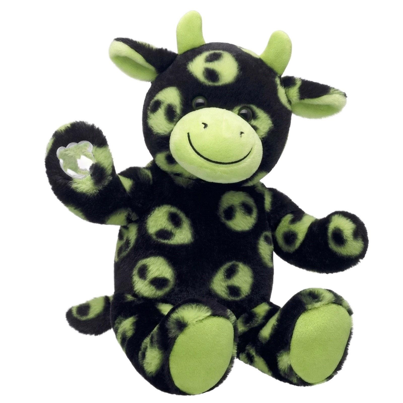 

Plush Stuffed Animal Toy Soft Fabric Cuddly Sitting Cow Doll with Patterned Design for Collecting Display and Gift Giving One Size
