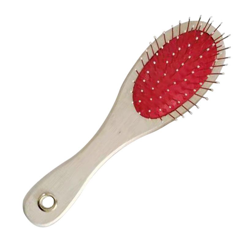 

Деревянная щетка для собак двусторонняя 2 в 1 для ухода за шерстью питомца кошки мягкая щетка массажная M-21.5*6cm