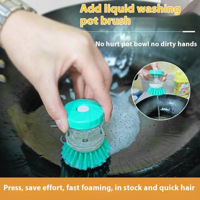 Multifunktionale hydraulische Geschirrspülbürste drückt automatisch Flüssigkeitswaschtopfbürste Artefaktwaschtopfbürste Küchenreinigungsbürste