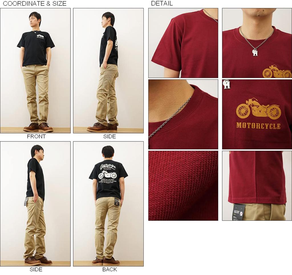 MOTORCYCLE Biker Original Print Short Sleeve Brand L Shiro [Jeans Bug] T-Shirt Men's Women's ST-MOTOR (1)