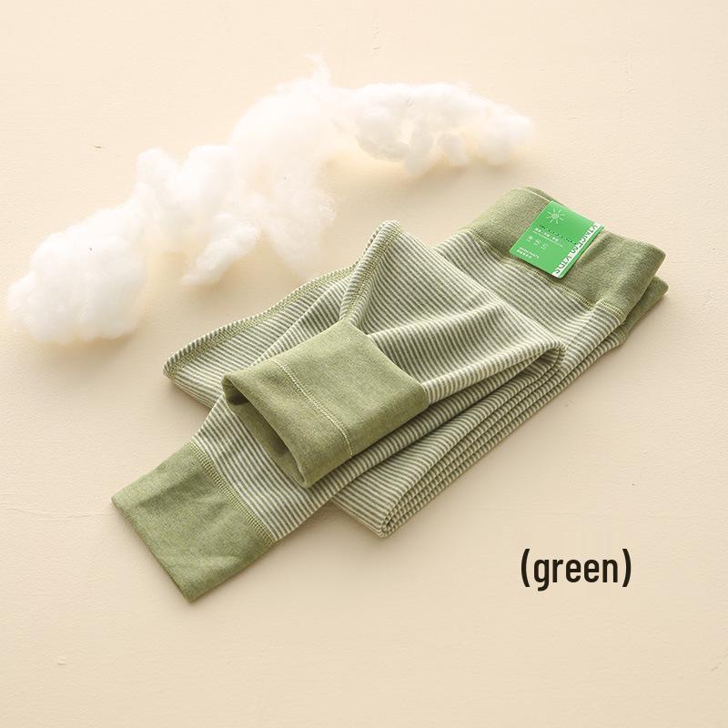 Class A Children's Striped Thermal Pants: Warm Fleece-Lined Cotton Leggings for Boys and Girls