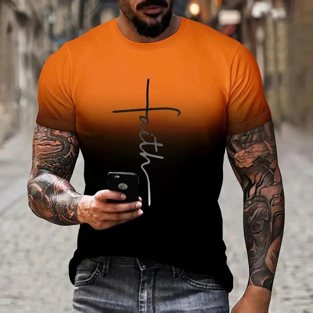 3D Digital Print Short Sleeve Men's T-shirt, Casual Top, Streetwear, Fashion, New, 2024, Plus Size Short Sleeve Comfort