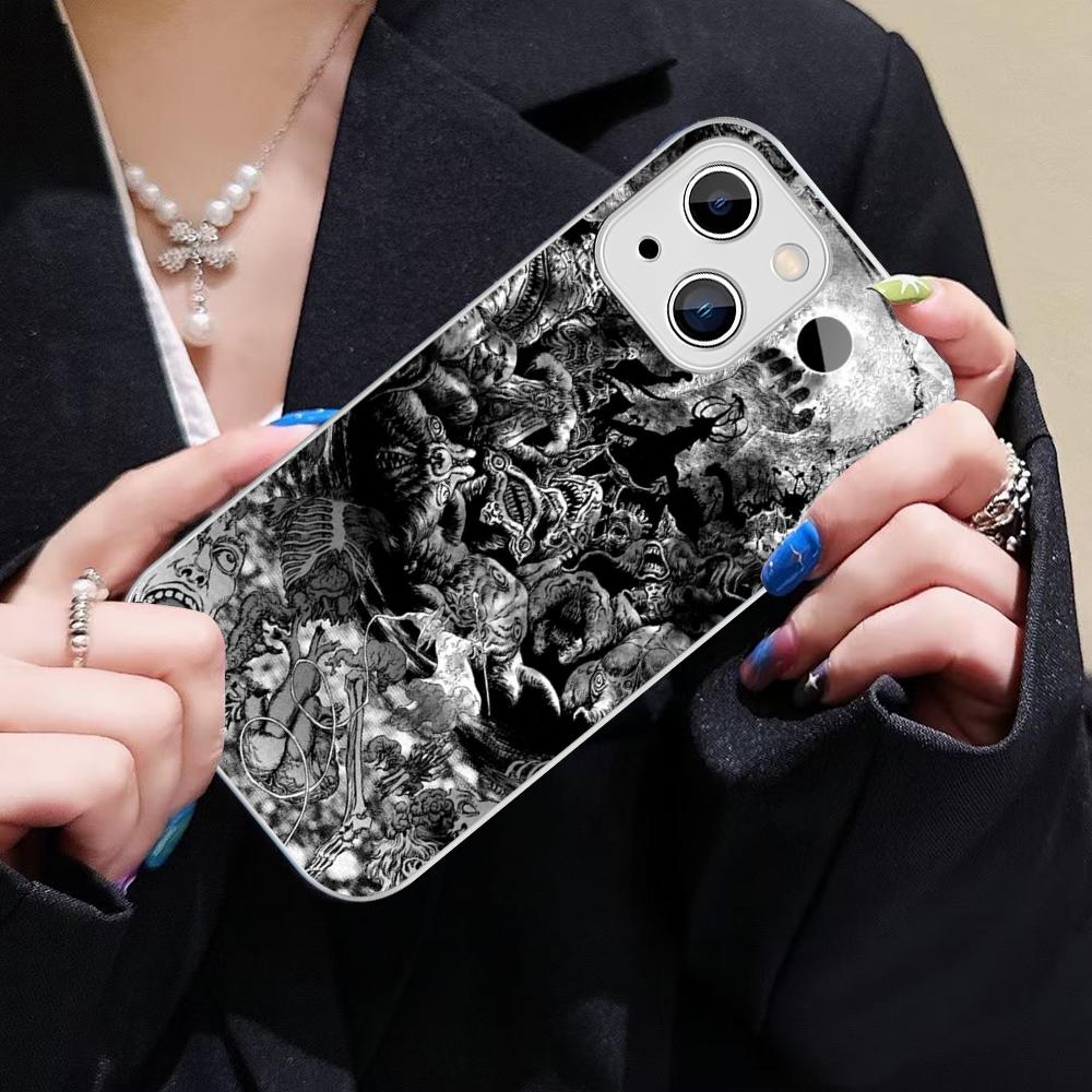 Anime Berserk Phone Case For IPhone 14 13 12 Mini 11 Pro XS Max X XR 14 Plus Tempered Glass Cover