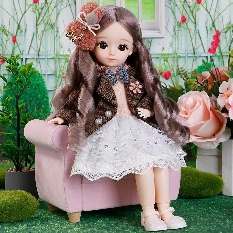 BJD Dolls and Clothes, Detachable Joints, 30cm, Eyes 16,3D, Dolls, Girls' Dresses, Birthday Gift Toys. Ball Jointed Doll