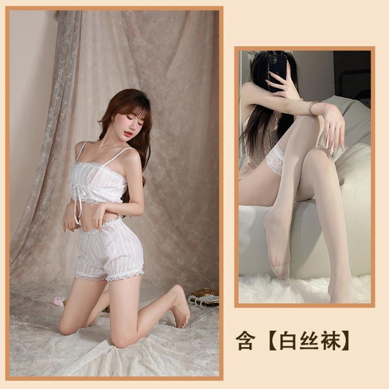 Sexy Underwear, Suspenders, Chest Wraps, Split Pajamas, Female Sexy Court Vest, Cute, Pure Desire and Beautiful Loungewear