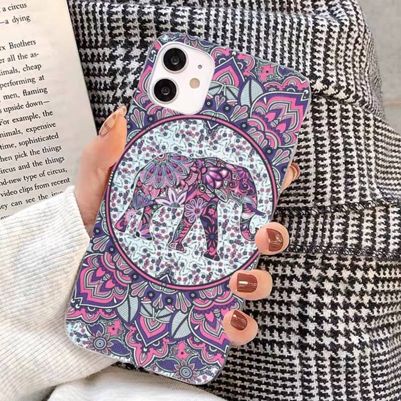 Mandala Flower Totem Phone Case for iphone 13 8 7 6S Plus X 5S SE 2020 XR 11 12 mini pro XS MAX