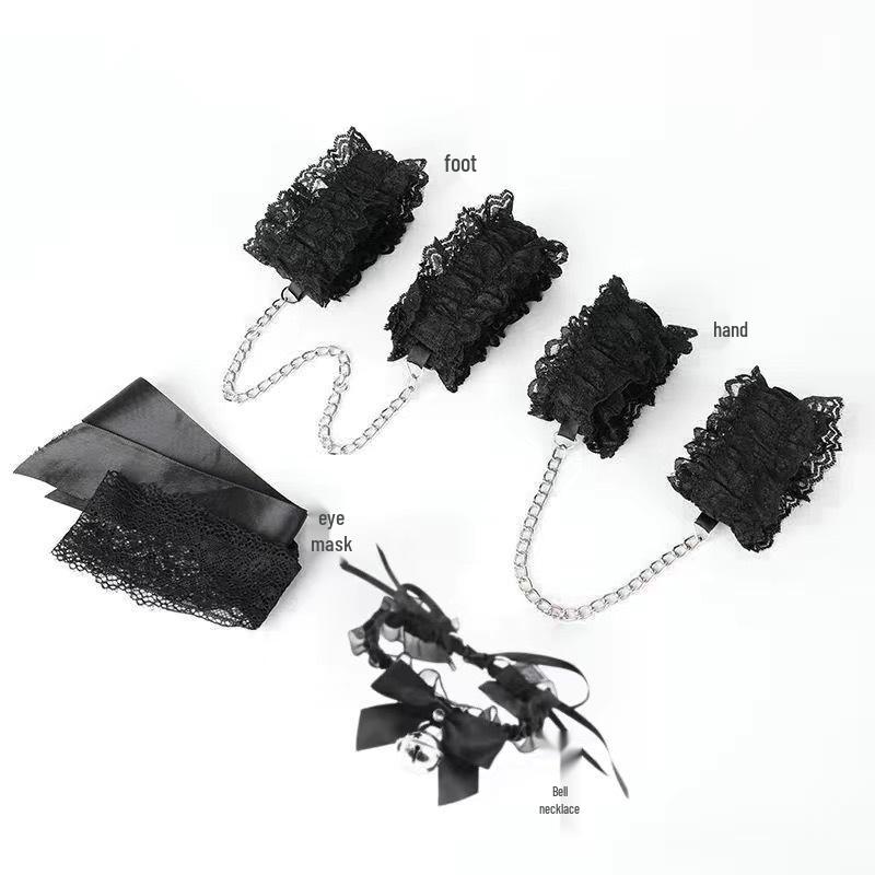 SM Fox Tail Three-Piece Set: Anal Plug, Collar & Nipple Clamps - Adult Toys for Women