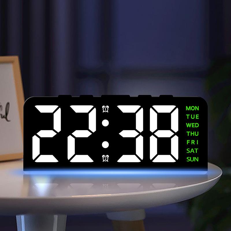 Innovative LED Large-word Digital Clock Ambient Light Date Table Clock Multi-function Digital Alarm Clock GH8033