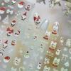 Christmas Snowman Nail Art Stickers Winter Fresh Nail Stickers White Snow Crystal Ball Ornament Stickers