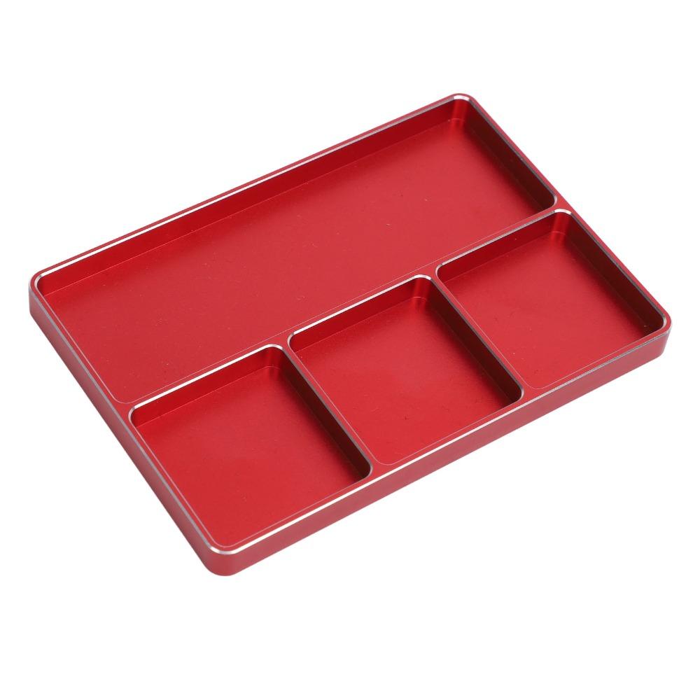 Metal Magnetic Screw Holder 4 Grids Screw Parts Tray Durable Repair Tool Organizer  For RC Car