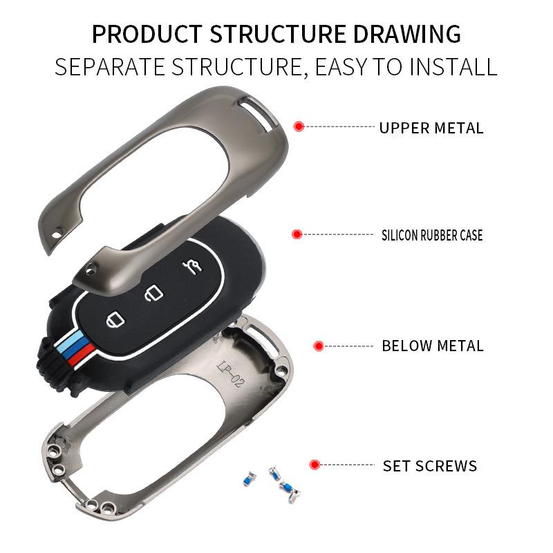 Leapmotor C01 Remote Key Protective Metal Case & Buckle