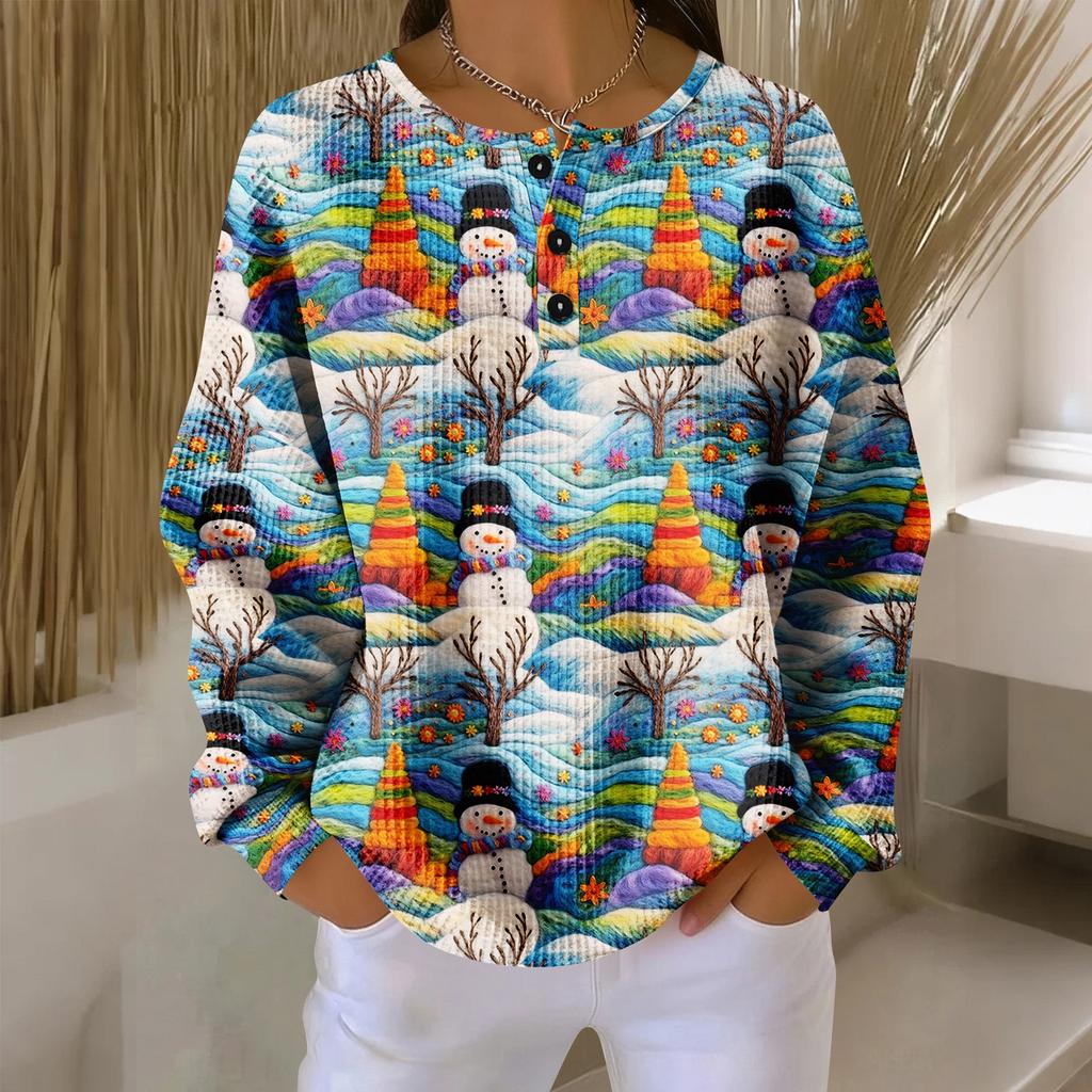 Women's Casual Shirts Long Sleeve Tops Button Up V Neck Loose Knit Fall Favorites For Women