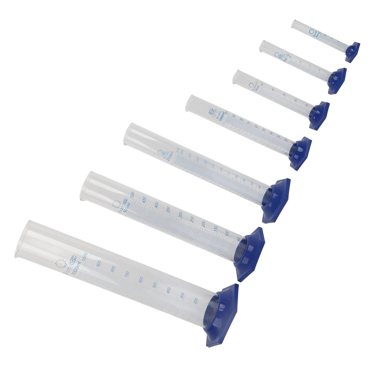 

7 шт. Экспериментальный мерный цилиндр из боросиликатного стекла, мерный цилиндр, лабораторная посуда