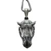 Fashion Animal Rhino for Head Pendant Necklace with 24 Inch Steel Chain for Birt