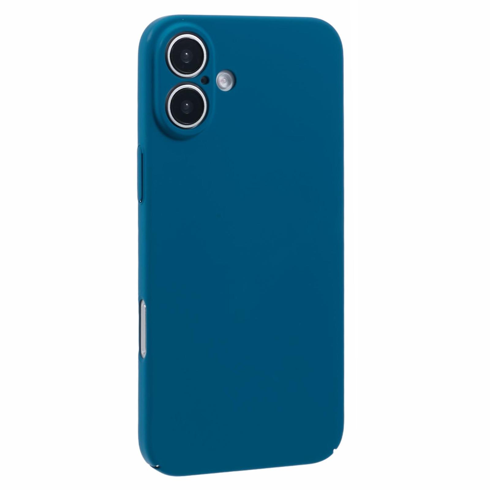 

For iPhone 16 Case Skin-Touch Rubberized Hard PC Phone Cover Blue