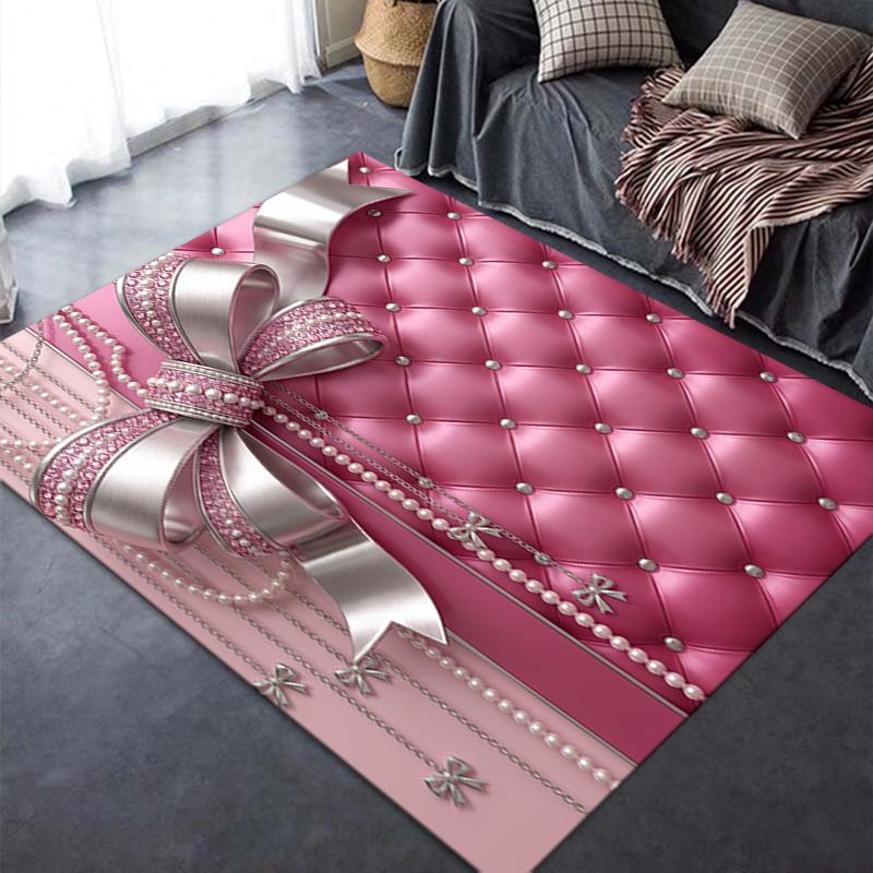 2025 New Gorgeous bow Carpet Rug for Living Room Bedroom Home Sofa Decoration,Kids play Non-slip Floor Mat