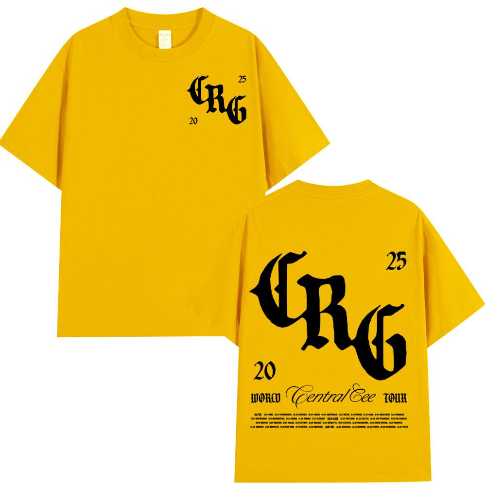 Central Cee NON PUÒ AFFRETTARE LA GRANDezza World Tour 2025 Magliette Vintage Moda Unisex Hip Hop Manica Corta Cotone Magliette Oversize