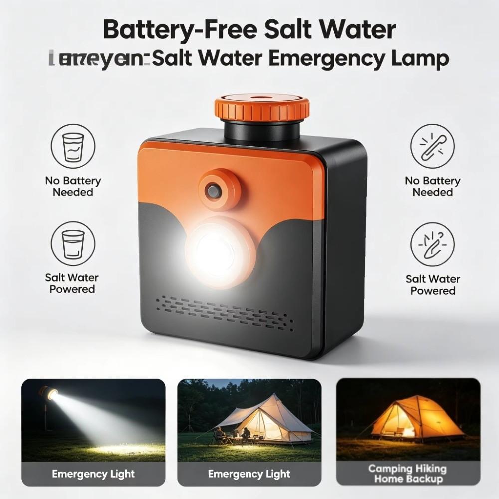 Keine Batterie Salzwasserlampe Salzwasserbetrieben Salzwasserlampe Outdoor Notfalllampe Notfall