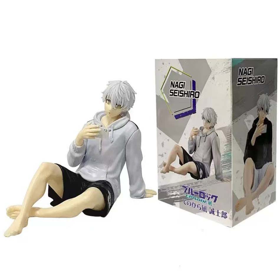 9cm Anime Blue Lock Nagi Seishiro Figure PVC Cute Table Doll Decoration Model Toys Kids Gift