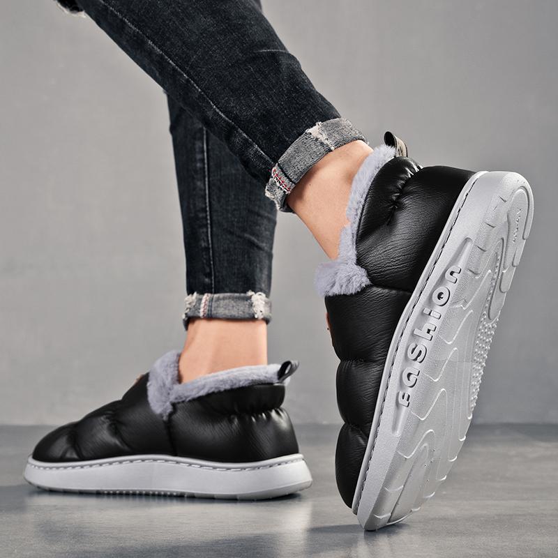 Fashion Platform Shoes House Round Toe  Slip-on Waterproof Comfortable Lightweight Outdoor Keep Warm Trendy All-match New  Plus Velvet