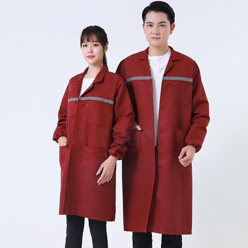 Men s Thickened Reflective Long Work Overcoat XL-XXXL x5