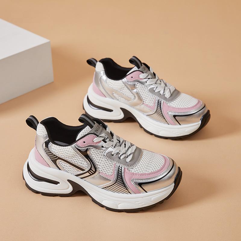Mesh Dad Shoes Jogging Shoes Spring and Summer New Lightweight Breathable Soft-soled Running Shoes Platform Sports Casual Shoes