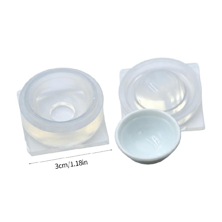 Miniature Silicone Bowl Mold Crafting Detailed Resin Decoration And Small Items Tableware Scene Accessories Mould