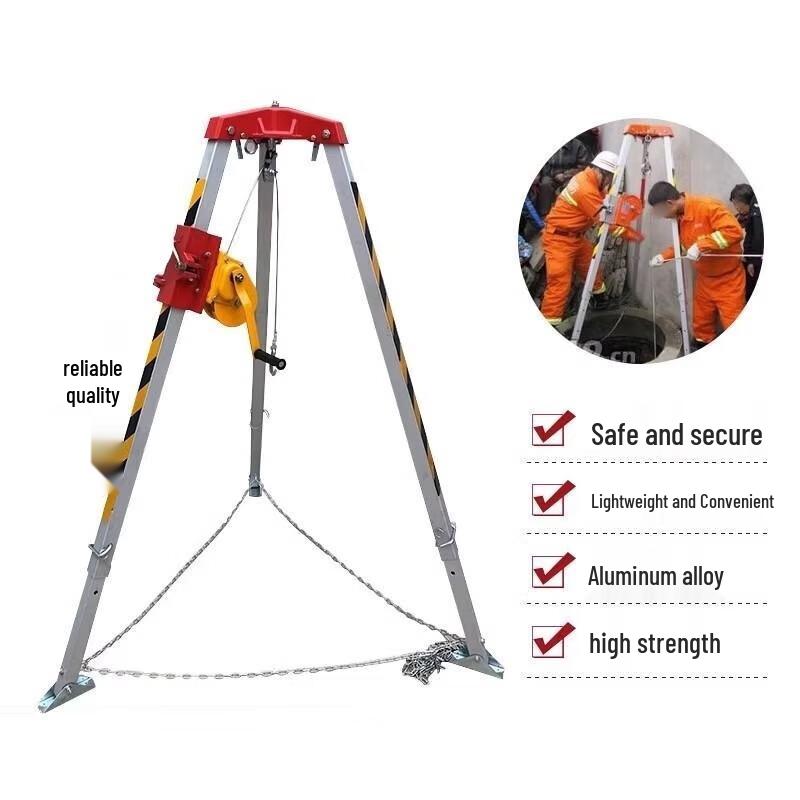 Erboli Confined Space Electric Wellhead Rescue Tripod with 1800lb Safety System CN plug (adapter included)