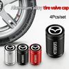4Pcs Car Emblem Wheel Tire Valve Caps Covers Car Accessories For Mazda 3 6 CX5 2 CX-60 CX3 MX30 CX9 MX5 RX8 CX30 CX7 MX3 Atenza H4