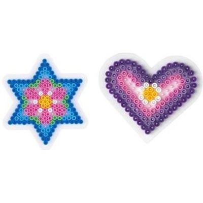 Hama Heart + Star Plaques (Small) for Standard Pearls (Ø5 Mm)